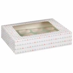 Betty Winters Large Cupcake Boxes 2pk 9 Betty Winters Large Cupcake Boxes 2pk -Home Style Shop 320784 4pk cupcake boxes holds 12 pastel triangles 2