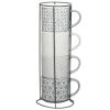B&M Jumbo Embossed Stacking Mugs 4pk