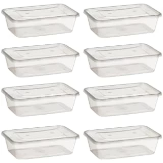 B&M Reusable Food Boxes With Lids 8pk 2 B&M Reusable Food Boxes With Lids 8pk - Image 2