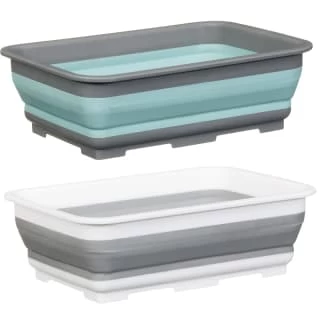 Addis Collapsible Washing Up Bowl - Aqua & Grey 6 Addis Collapsible Washing Up Bowl - Aqua & Grey - Image 6