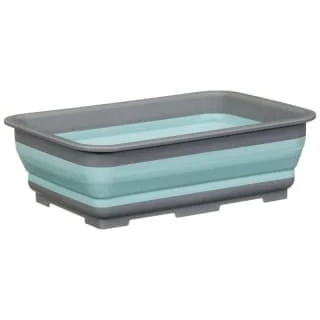 Addis Collapsible Washing Up Bowl - Aqua & Grey 2 Addis Collapsible Washing Up Bowl - Aqua & Grey - Image 2