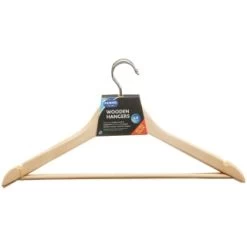 Addis Wooden Hangers 4pk -Home Style Shop 333091 addis wooden hangers 4pk