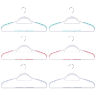 B&M Addis Non-Slip Hangers 6pk - Multi Colour 2 B&M Addis Non-Slip Hangers 6pk - Multi Colour - Image 2