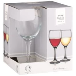 B&M Wine Glasses 4pk -Home Style Shop 338802 set of 4 wine glasses