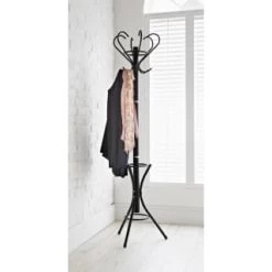 Spaceways Padstow Metal Coat Stand - Black