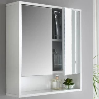 Norsk High Gloss Bathroom Mirror Cabinet 2 Norsk High Gloss Bathroom Mirror Cabinet - Image 2