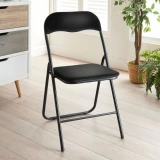 B&M Luxe Velvet Folding Chair - Black 1 B&M Luxe Velvet Folding Chair - Black