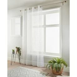 LoftStudio Pompom Voile 55 X 90" - White