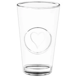 B&M Heart Glasses 4pk -Home Style Shop 356238 set of 4 hert embossed glasses 2