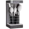 B&M Cutlery Set With Caddy 16pc - Black
