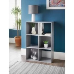 Lokken 6 Cube Shelving Unit - Grey