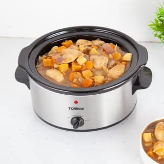 Tower 3.5L Slow Cooker - Stainless Steel 1 Tower 3.5L Slow Cooker - Stainless Steel