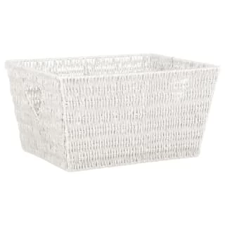 B&M Vannes Heart Cut Out Wicker Basket - White 1 B&M Vannes Heart Cut Out Wicker Basket - White