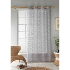 Diamond Tufted All Over Voile 55 X 90" - Grey