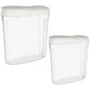 B&M Cereal Storage Container Set 2pk - White
