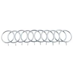 B&M Metal Curtain Rings 10pk - Shiny Nickle -Home Style Shop 369328 metal curtain rings rings shiny nickle 3