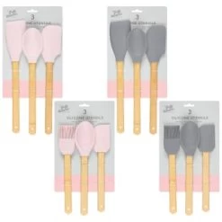 B&M Betty Winters Silicone Utensils 3pk - Grey -Home Style Shop 369971 369972 3pk betty winters silicone utensils main