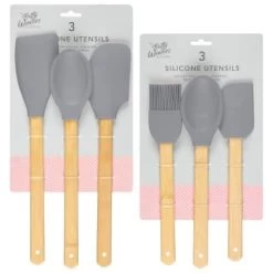 B&M Betty Winters Silicone Utensils 3pk - Grey -Home Style Shop 369972 3pk betty winters silicone utensils grey main