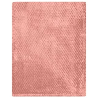 Heritage Collection Waffle Faux Fur Throw - Blush 2 Heritage Collection Waffle Faux Fur Throw - Blush - Image 2
