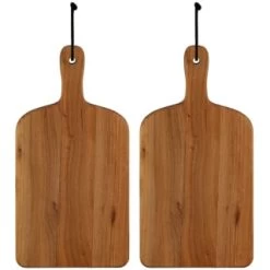 B&M Mini Acacia Wood Serve Boards 2pk -Home Style Shop 375102 2pk mini acacia wood serve boards group