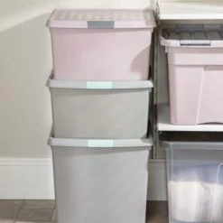 B&M Waffle Clip Box 25.5L - Blush 12 B&M Waffle Clip Box 25.5L - Blush -Home Style Shop 375471 blush 25 5l waffle clip box 6