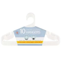 B&M Jumbo Hangers 10pk - White -Home Style Shop 376557 10pk strong clothes hangers white 2