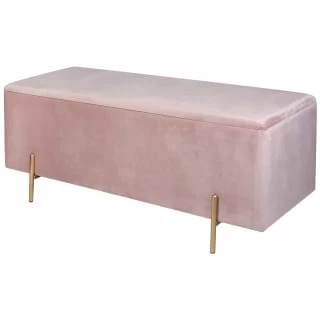 B&M Ottoman With Legs - Blush 1 B&M Ottoman With Legs - Blush