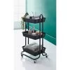 Spaceways 3 Tier Multi-Purpose Trolley - Black