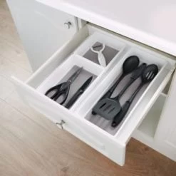 Simply Everyday Non-Slip Cutlery Tray - Grey -Home Style Shop 380181 non slip set of 3 trays 5