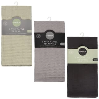 Simply Everyday Waffle Tea Towels 3pk - Sage 4 Simply Everyday Waffle Tea Towels 3pk - Sage - Image 4