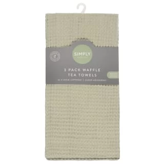 Simply Everyday Waffle Tea Towels 3pk - Sage 1 Simply Everyday Waffle Tea Towels 3pk - Sage