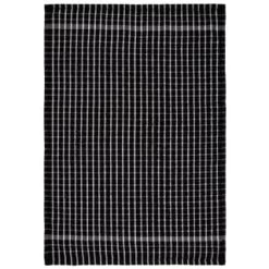 B&M Check Tea Towels - Black 3pk -Home Style Shop 380307 3pk check tea towels black 4