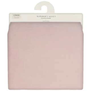 Supersoft Velvet Cushion Covers 2pk - Blush 1 Supersoft Velvet Cushion Covers 2pk - Blush