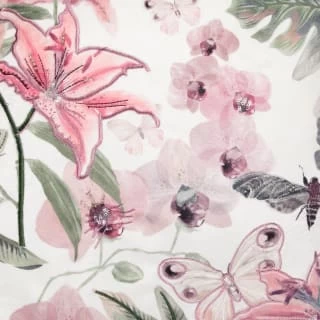 Embroidered Fleur Blush Cushion 2 Embroidered Fleur Blush Cushion - Image 2