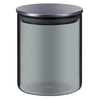 B&M Urban Paradise Small Smokey Glass Jar With Stainless Steel Lid 1 B&M Urban Paradise Small Smokey Glass Jar With Stainless Steel Lid