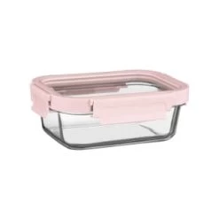 B&M Pink Glass Food Container - Small