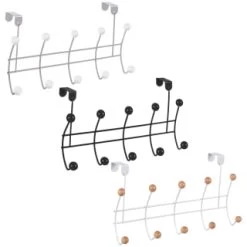 B&M 10 Ball Overdoor Hooks - Silver -Home Style Shop 383570 10 ball overdoor hooks main