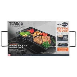 Tower Non-Stick Hob Top Griddle Plate 1 Tower Non-Stick Hob Top Griddle Plate