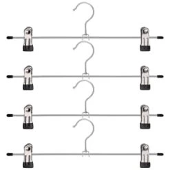 Metal Soft Grip Clip Hangers 4pk -Home Style Shop 383689 4pk metal soft grip trouser hangers