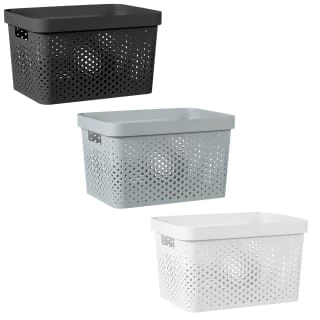 B&M Large Rectangular Spot Storage Basket - Black 2 B&M Large Rectangular Spot Storage Basket - Black - Image 2