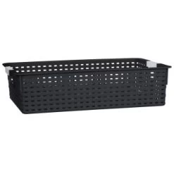 B&M Set Of Three Storage Baskets - Black -Home Style Shop 384207 3pk storage boxes black 2