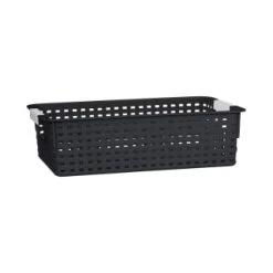 B&M Set Of Three Storage Baskets - Black -Home Style Shop 384207 3pk storage boxes black 5