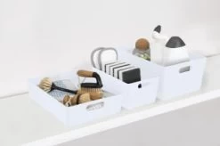 Soho Storage Tub 10 X 30 X 10cm - White -Home Style Shop 384310 384319 384402 soho box white group