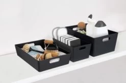 Soho Storage Tub 10 X 30 X 10cm - Graphite -Home Style Shop 384312 384322 384405 soho box graphite group 1