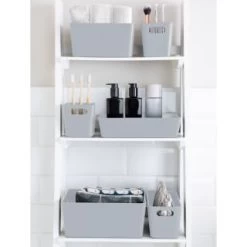 Soho Storage Tub 10 X 30 X 10cm - Grey -Home Style Shop 384404 384408 384417 soho box grey group1