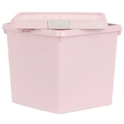 B&M Waffle Clip Box Storage Cube 14L - Dusty Pink -Home Style Shop 384965 dusky pink 14l waffle clip box cube 3