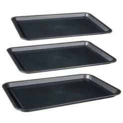 Betty Crocker Non-Stick Baking Tray Set 3pc -Home Style Shop 388523 set of 3 non stick baking trays group 2