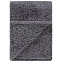 Simply Everyday Teddy Rolled Throw - Grey -Home Style Shop 388688 simply teddy rolled throw grey 2