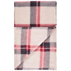 Simply Everyday Check Sherpa Throw - Red 6 Simply Everyday Check Sherpa Throw - Red -Home Style Shop 388703 red check sherpa throw 3