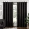 B&M Colorado Hopsack Fully Lined Black Eyelet Curtains 90 X 90"